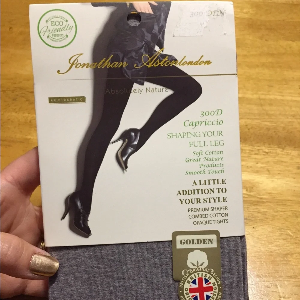 New Jonathan Astonlondon Cotton TIGHTS Footless OS
